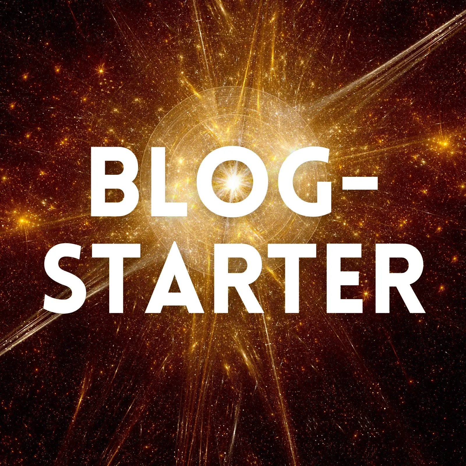 Blogtimize – Videokurs zur Blog-Optimierung von Judith Peters 5 Goldener Hintergrund mit Licht- und Partikeleffekten und zentralem Lichtstrahl-Symbol