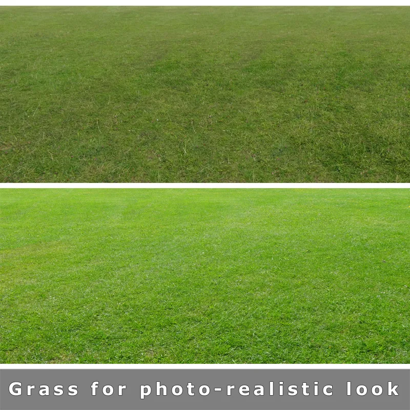 Zwei fotorealistische Grastexturen für photorealistische Architekturvisualisierungen