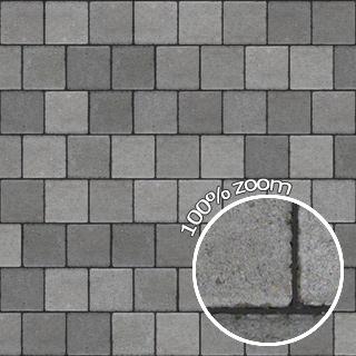 Bodentexturen für 3D-Rendering 5 Steinpflaster-Textur mit grauem Kopfsteinpflaster und 100% Zoom-Detail
