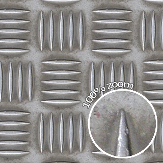 Bodentexturen für 3D-Rendering 7 Metallgitter-Textur mit Rillen und Noppen und 100% Zoom-Detail