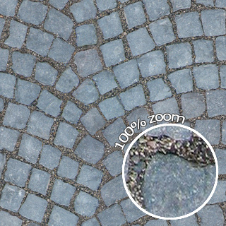 Bodentexturen für 3D-Rendering 8 Quadratisches Steinpflaster mit Fugen und 100% Zoom-Detailansicht