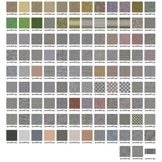 Bodentexturen für 3D-Rendering 3 Übersichtsgalerie mit 111 verschiedenen Bodentexturen in Miniaturansicht