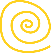 Buchmarketing Magie – Videokurs zur Autorenmarke 9 Gelbe Spiralen-Doodle als dekoratives Gestaltungselement