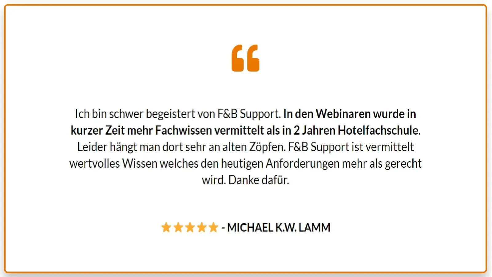 Michael Lamm, Anwender des Komplettpakets Budgetierung