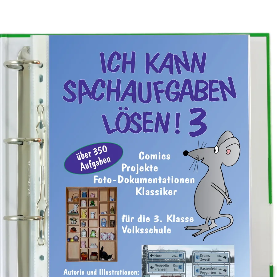 Sachaufgaben lösen 3 Workbook für 3. Klasse mit Maus und Bildaufgaben