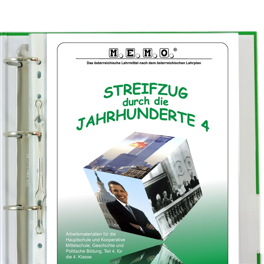 Streifzug durch die Jahrhunderte 4 Geschichtsmaterial Cover mit 3D-Würfel und historischen Bildern