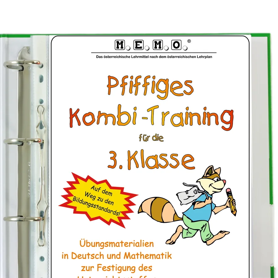 Pfiffiges Kombi-Training 3. Klasse Mathematik Deutsch Cover mit Biber-Maskottchen