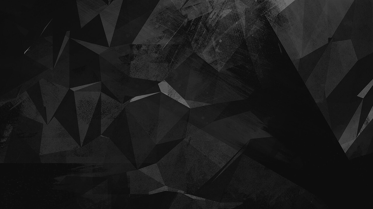 Abstrakte 3D-Grafik mit überlappenden geometrischen Formen in Grautönen, querformatig