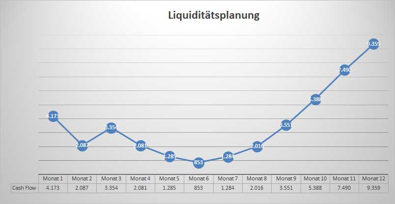 Liquiditätsplanung und Cashflow Businessplan Psychologe