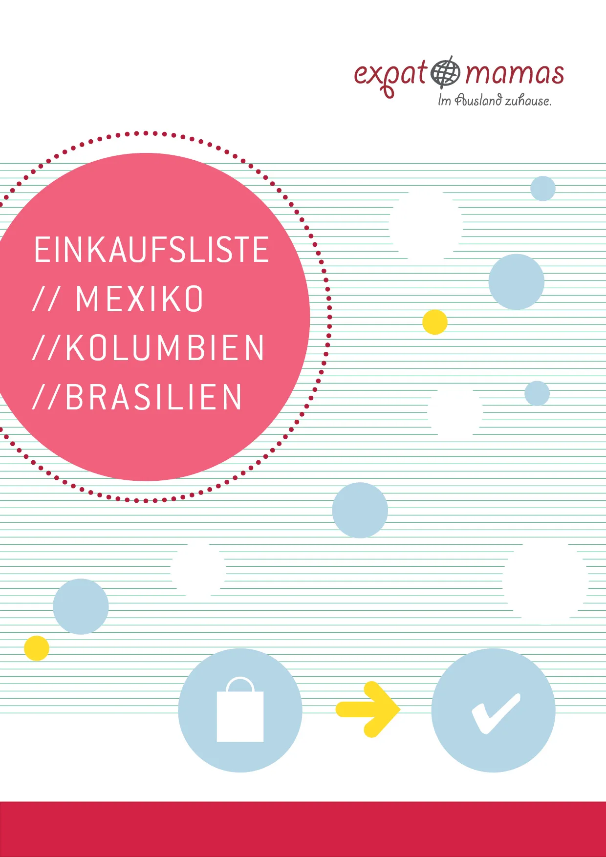Einkaufsliste Lateinamerika Titelseite für Mexiko, Kolumbien, Brasilien