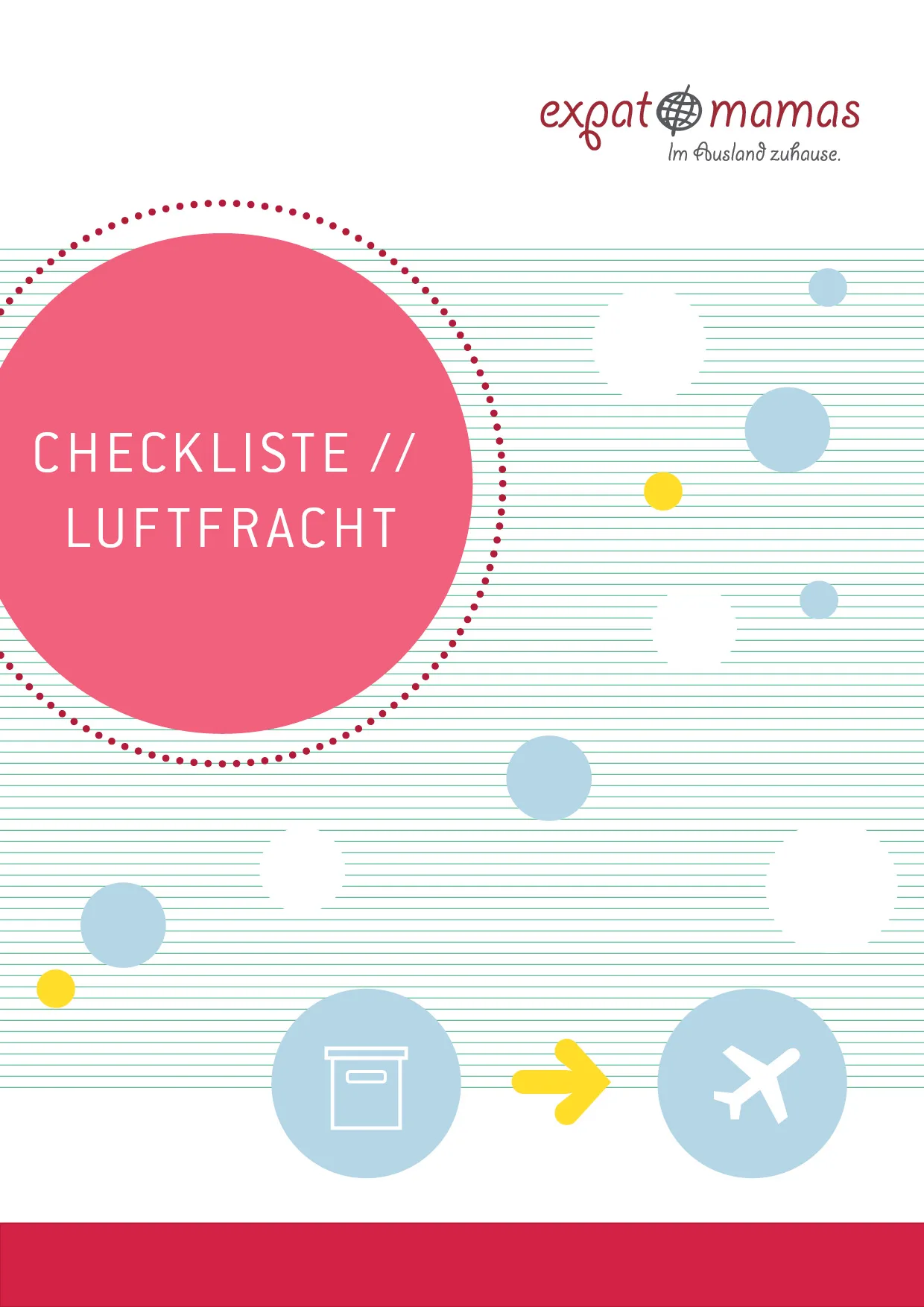 Checkliste Luftfracht Titel mit Karton zu Flugzeug Icon
