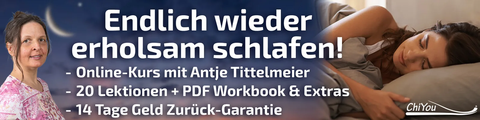 ChiYou Basis Online-Kurs – Eigenshiatsu-Grundkurs 2 Werbebanner für ChiYou Basis Online-Kurs mit Kursinhalt und Vorteilen