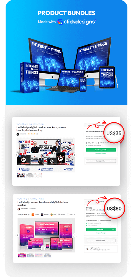 ClickDesigns Bundle-Designs Mobile-Ansicht