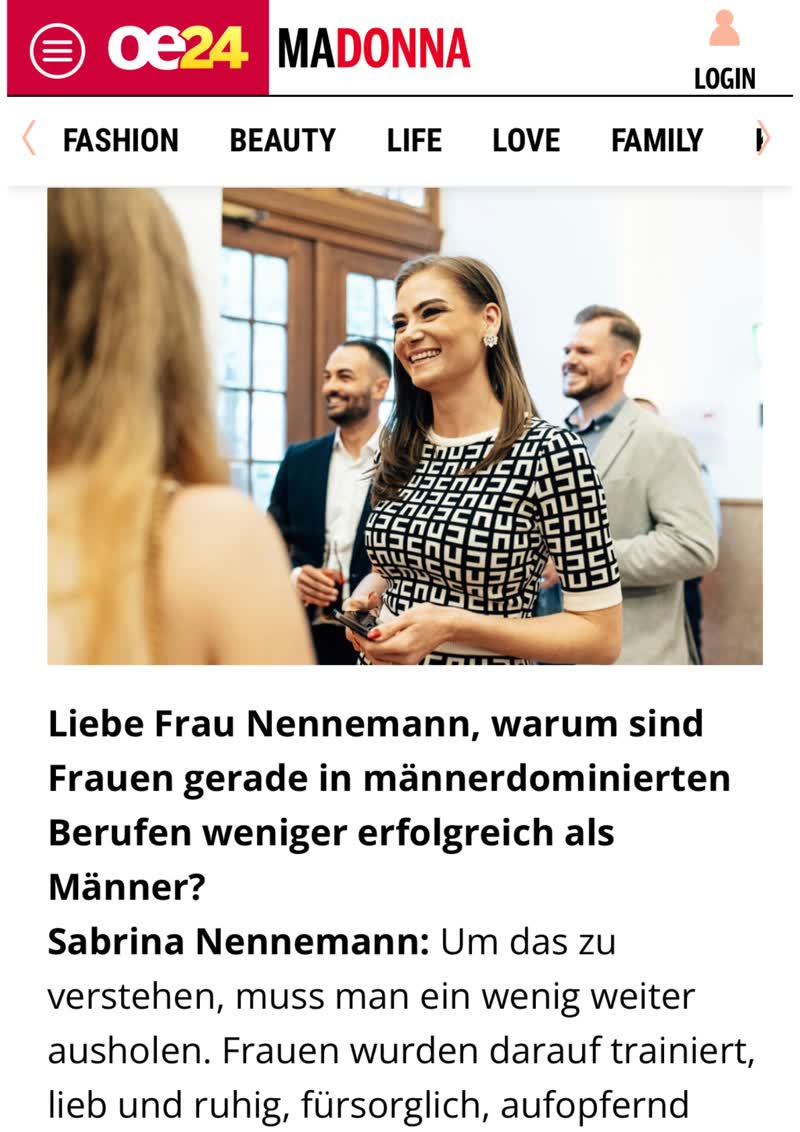 Madonna Online Magazin Interview mit Sabrina Nennemann über Frauen in männerdominierten Berufen