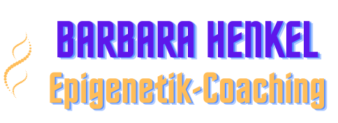 Logo von Barbara Henkel Epigenetik-Coaching mit lila Schrift und orangem Akzent