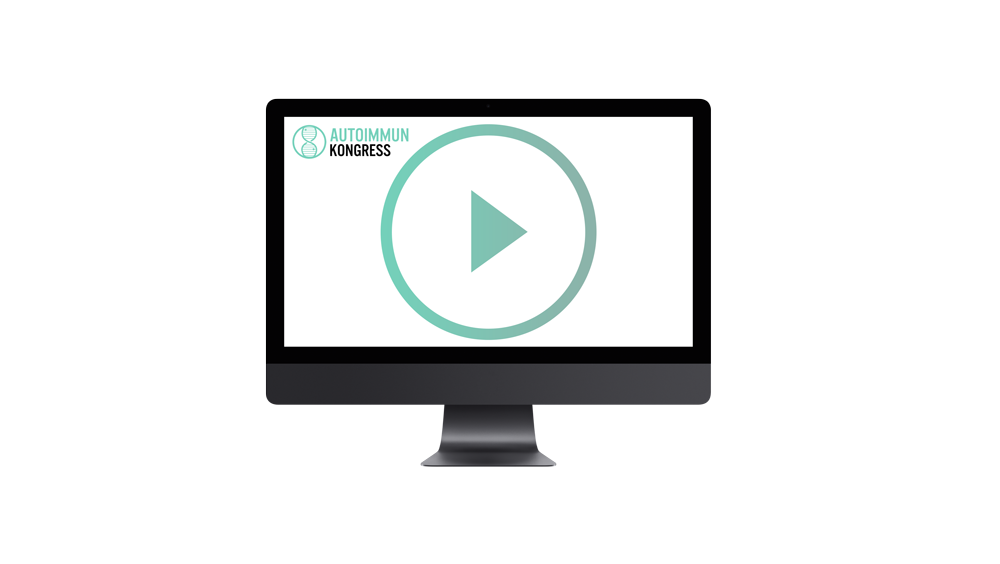 Das Autoimmunkongress Wissenspaket – Videokurs zu Autoimmunthemen 8 Desktop-Videostandbild mit Play-Button und Autoimmunkongress Logo