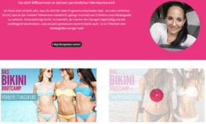 Screenshot der Autorin Silke Kayadelen mit Willkommensnachricht zum Bikini Bootcamp