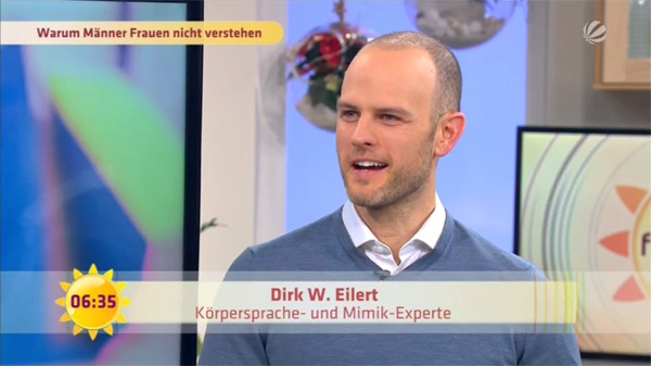 Dirk W. Eilert in SAT.1 Sendung zum Thema Männer verstehen Frauen nicht