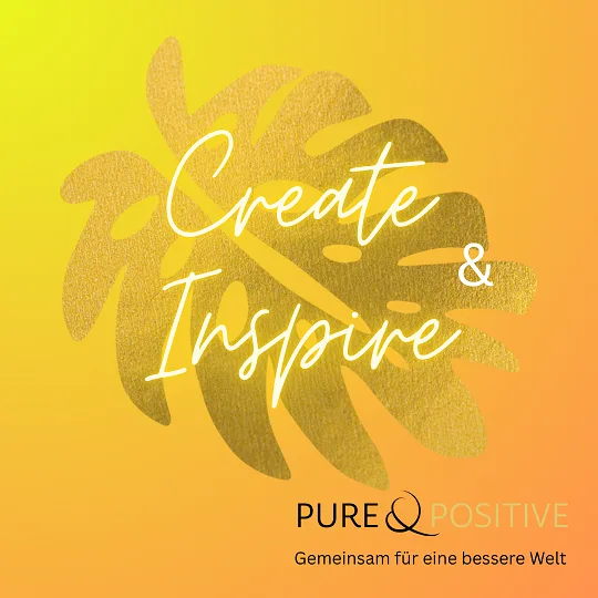 30 Tage Pure and Positive Booster Hero-Bild mit goldenen Blättern und Motivationstext