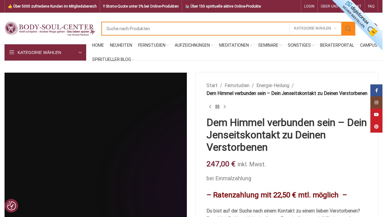 Dem Himmel begegnen – Fernstudium – Ansicht der Verkaufsseite