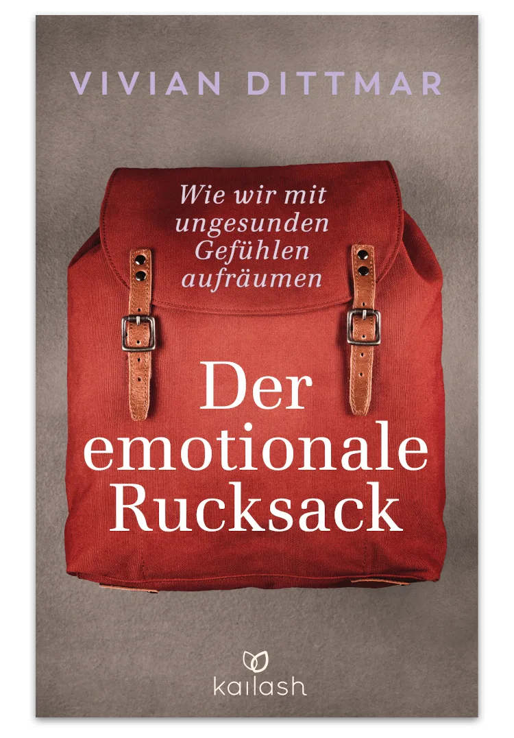 Buchcover Der emotionale Rucksack von Vivian Dittmar, roter Rucksack