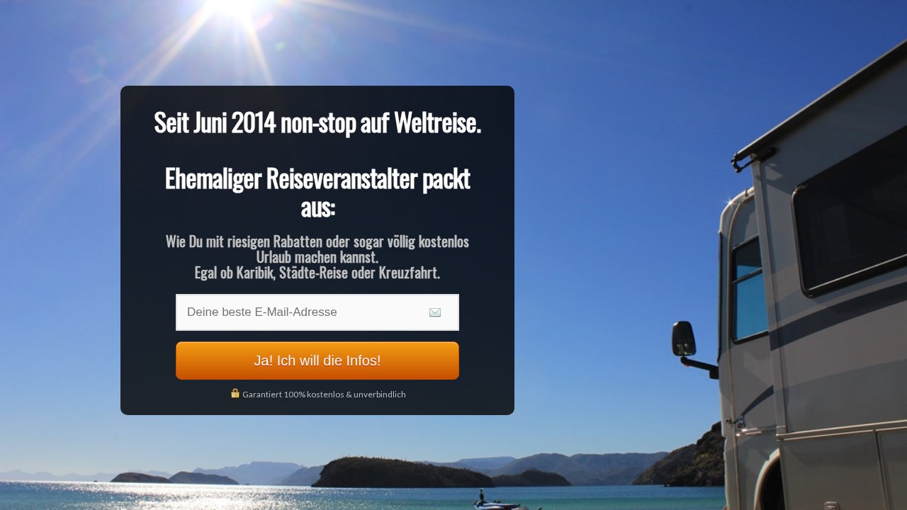 Der geheime Urlaubs-Schnäppchen-Report 2.0 – Ansicht der Verkaufsseite