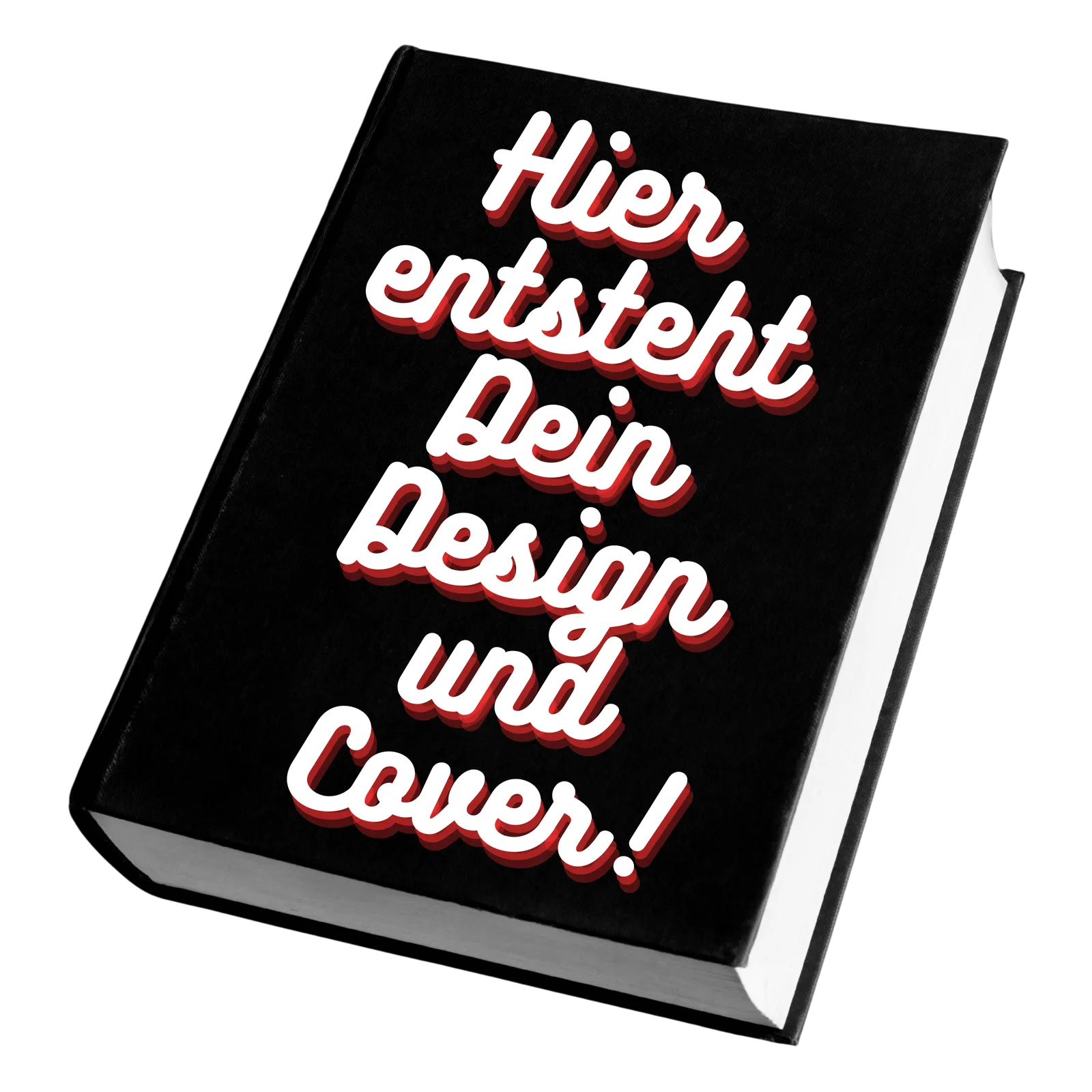 Der Lead-Magnet Architekt – Kurs zur KI-Produkterstellung 6 E-Book-Cover "Hier entsteht Dein Design und Cover" auf schwarzem Hintergrund