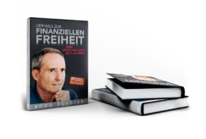Buch Der Weg zur finanziellen Freiheit von Bodo Schäfer, stehend und liegend
