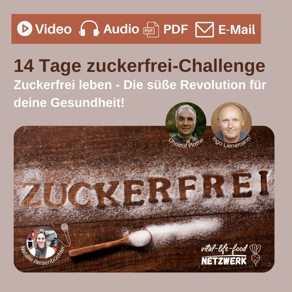 14-Tage zuckerfrei-Challenge Hero-Image mit Moderatoren Christof Plothe und Ingo Lienemann