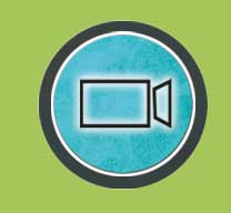Die Kraft des Loslassens – Live-Workshop zum Loslassen von Anselm Grün 9 Icon mit Videokamera in blauem Kreis auf grünem Hintergrund