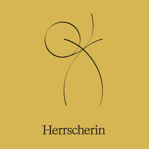 Tarotkarte Herrscherin mit geometrischem Symbol aus Kreis und Linien auf gelbem Hintergrund