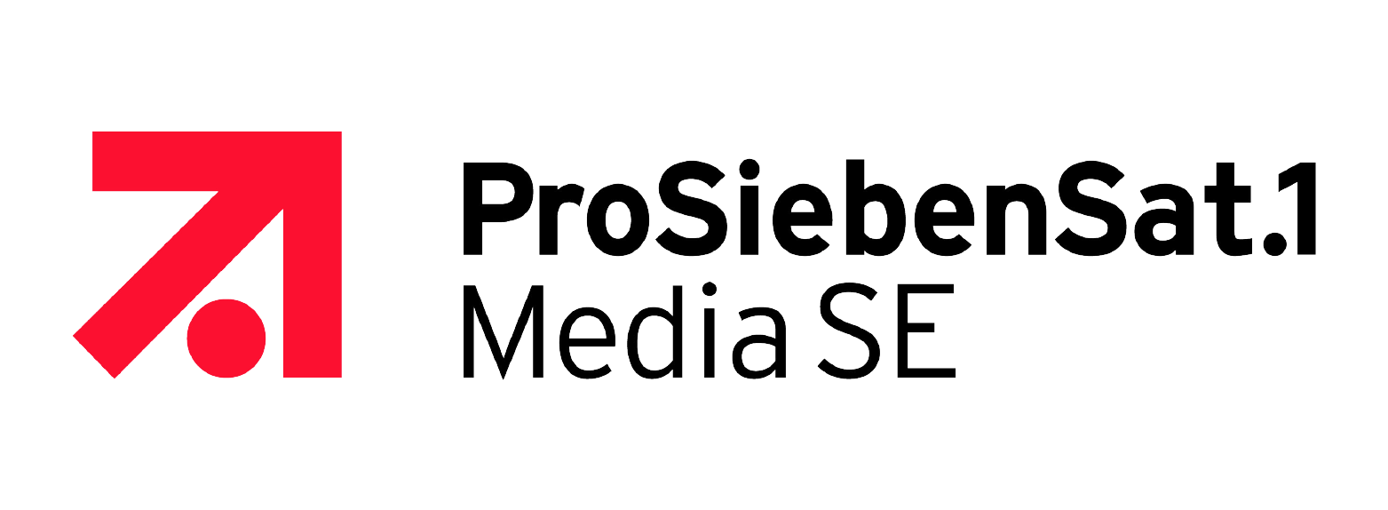 Logo ProSiebenSat.1 Media SE mit rotem Pfeil-Symbol