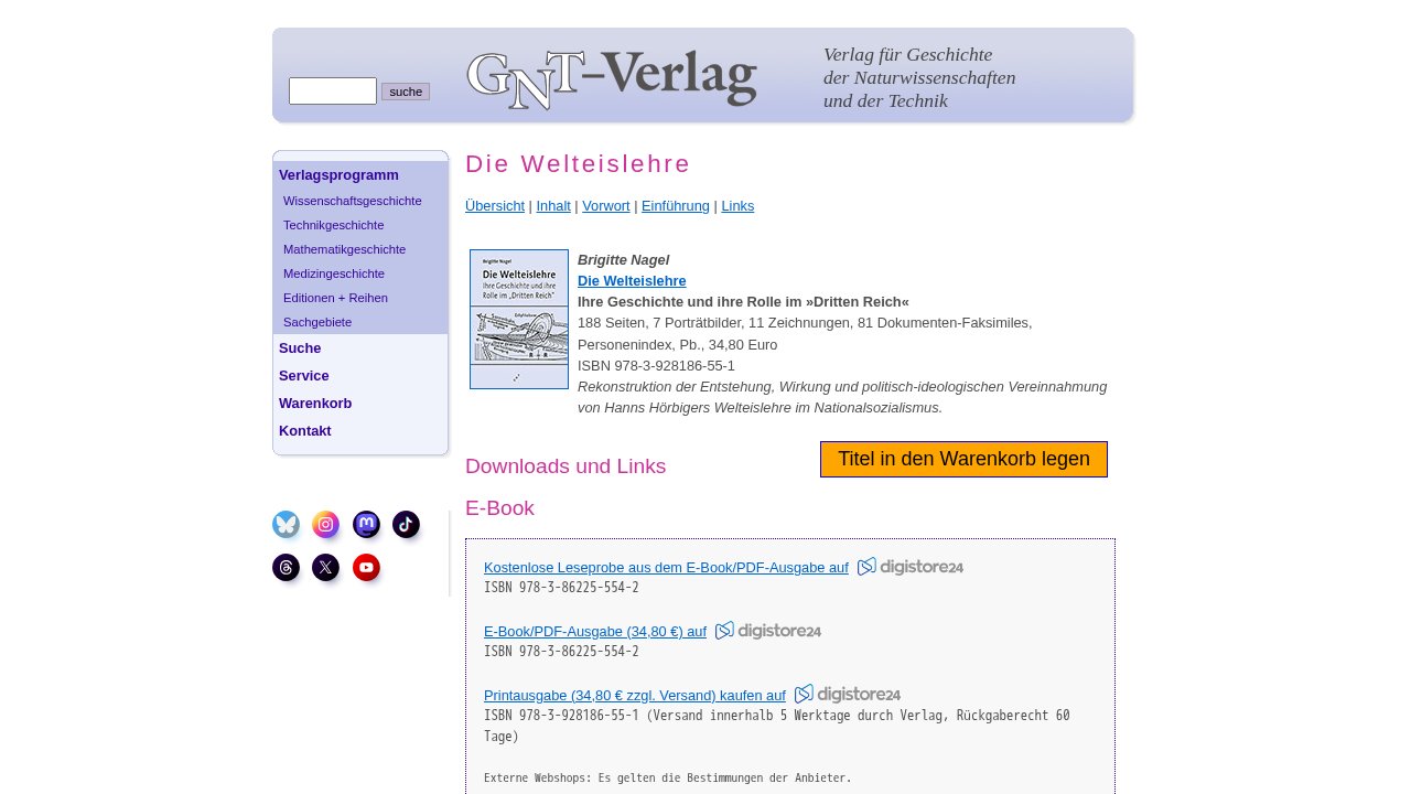Die Welteislehre – Geschichte und Rolle im Dritten Reich – Ansicht der Verkaufsseite