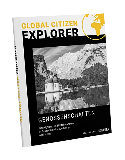 Global Citizen Explorer Cover zu Genossenschaften mit Bergsee-Landschaft