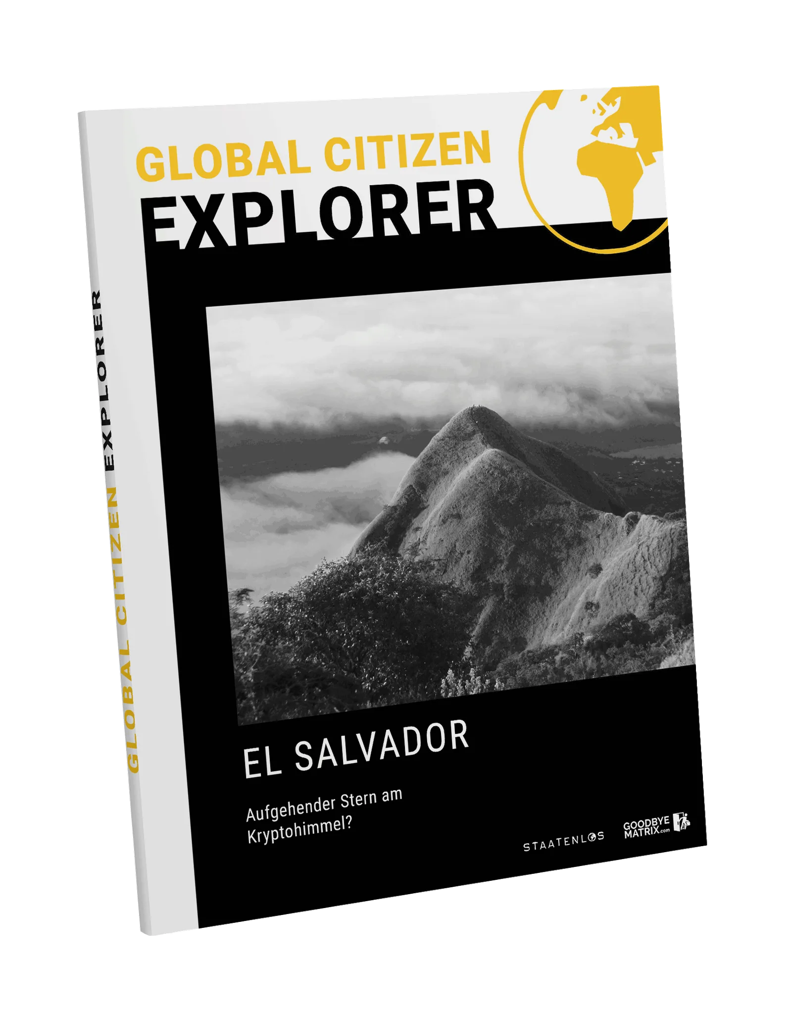 Global Citizen Explorer Cover El Salvador mit Berglandschaft und Nebel
