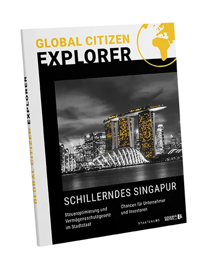 Global Citizen Explorer Cover Singapur mit Marina Bay Sands Nachtaufnahme