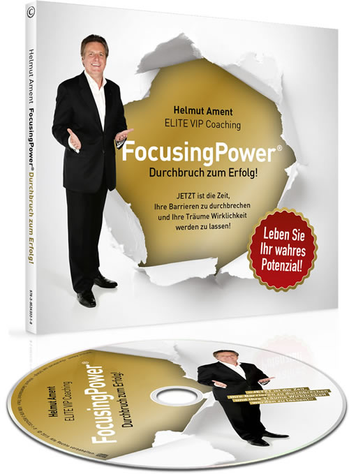 Hörbuch-Cover FocusingPower Durchbruch zum Erfolg von Helmut Ament mit Portrait und CD