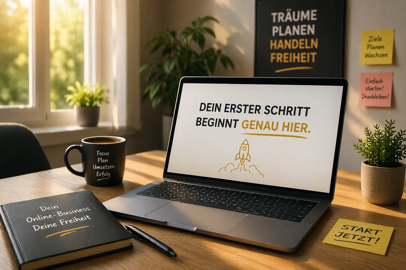 Easy Business Kickstart Kurs Mockup mit Videoinhalten und Kursmodulen