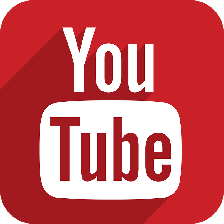 YouTube Logo auf rotem Hintergrund mit weißem Schriftzug