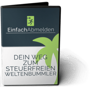 DVD-Mockup des Videokurses EinfachAbmelden in Schwarz, Weiß und Grün