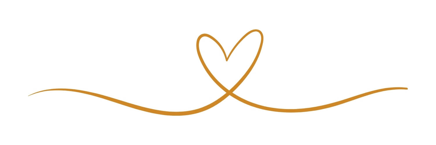 Goldenes durchgehend verbundenes Herz – dekoratives Symbol