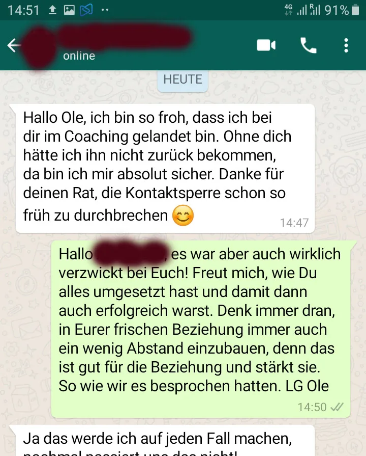 Kundenstimme zum Email-Coaching Paket Silber