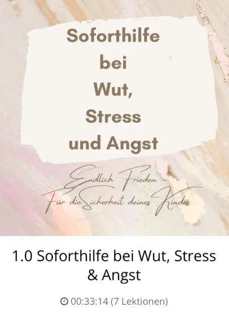 Kursmodul-Cover Soforthilfe bei Wut, Stress und Angst mit Handschrift