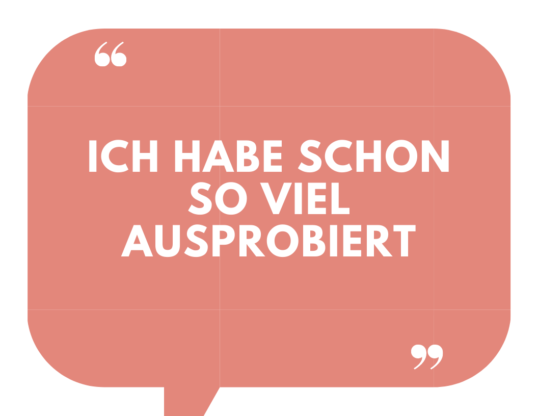 Endlich Migränefrei – Online-Coaching gegen Migräne von Anke Schneider 5 Testimonial-Grafik mit Zitat in weißer Schrift auf korallenfarbenem Hintergrund