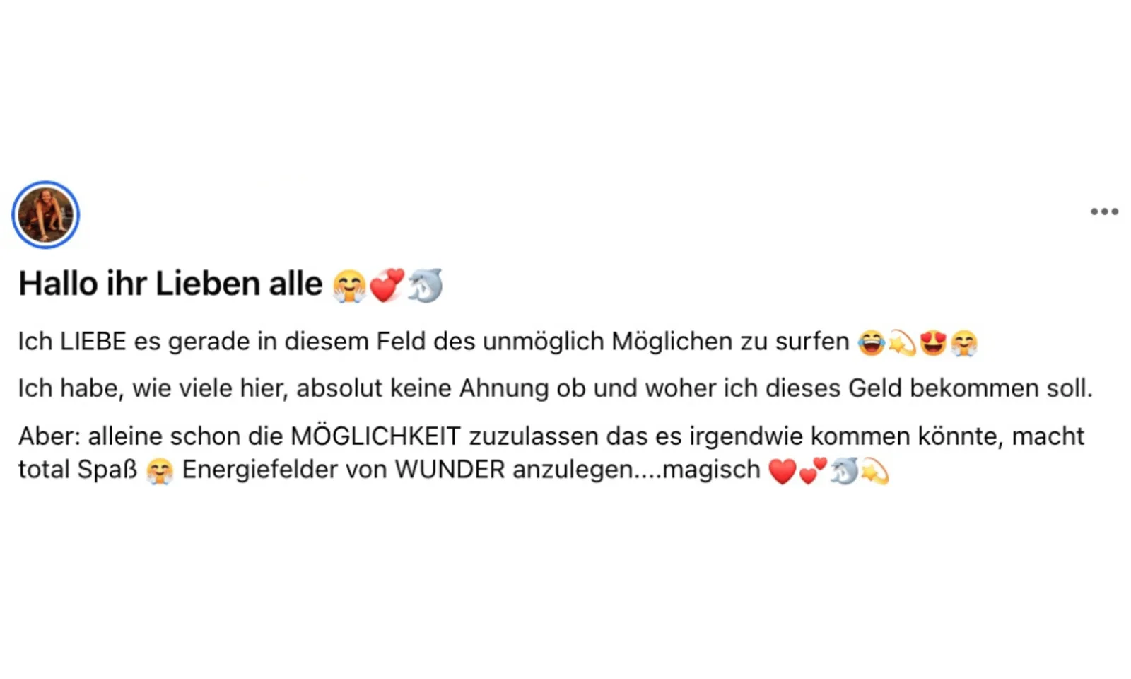 Energetische Heilung Community von Julia Gössler 14 Community-Beitrag einer Mitgliederin berichtet begeistert von Energiefeldern und unerwarteten finanziellen Erfolgen im Progra