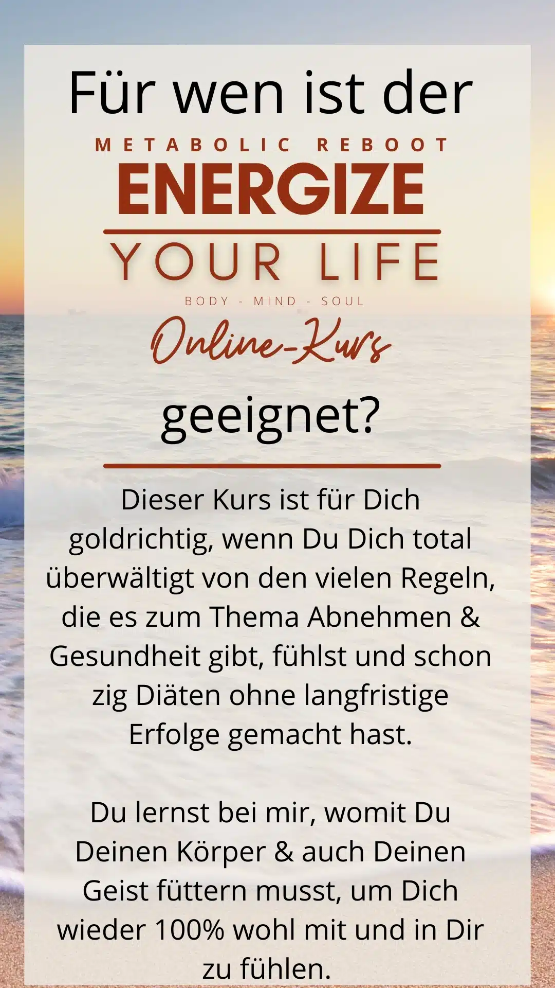 Programm-Struktur Energize Your Life Premium