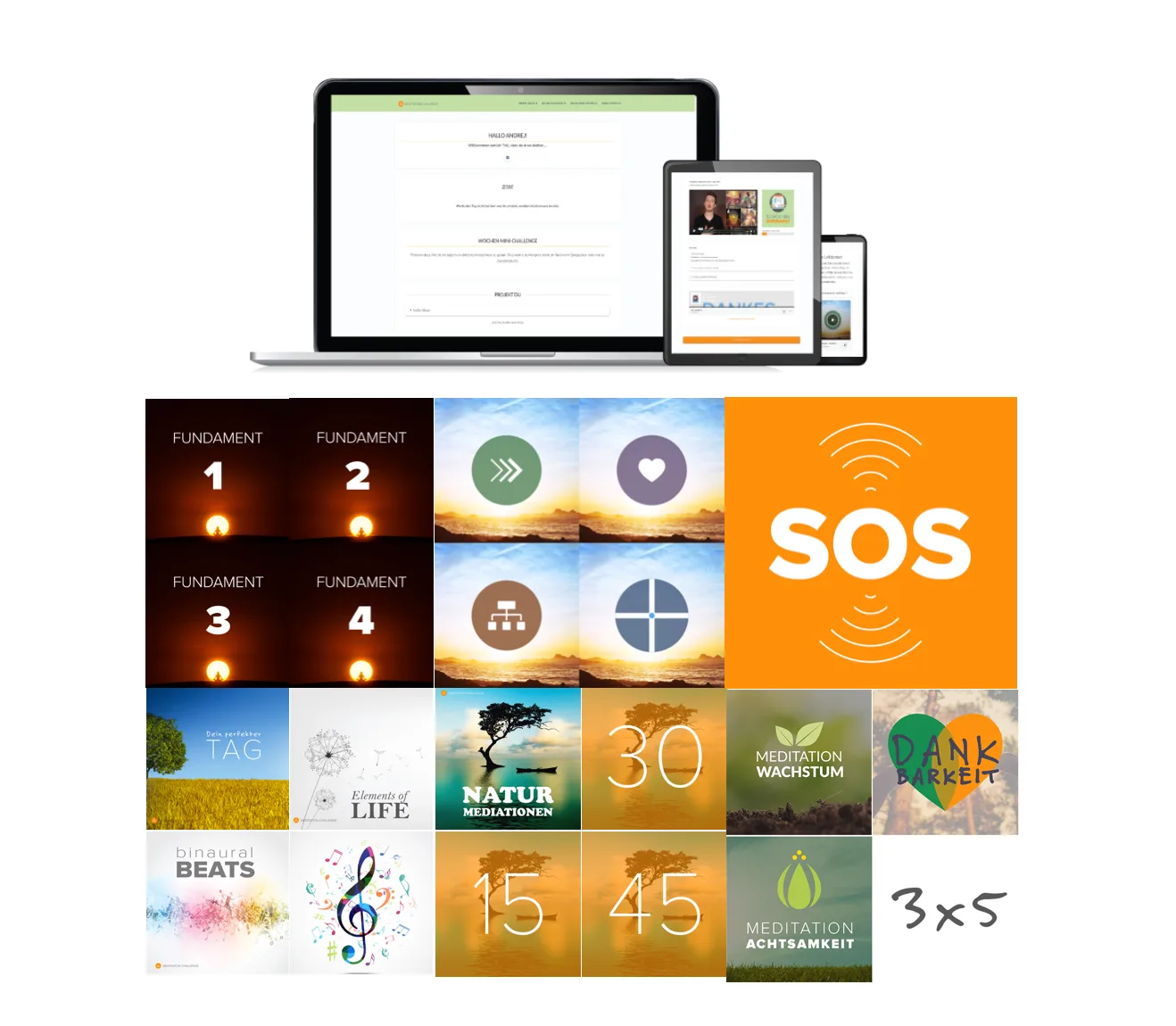 Website-Mockup des Engerer Kreis Programms auf Laptop, Tablet und Smartphone mit Navigationsmenü und Inhaltsmodulen