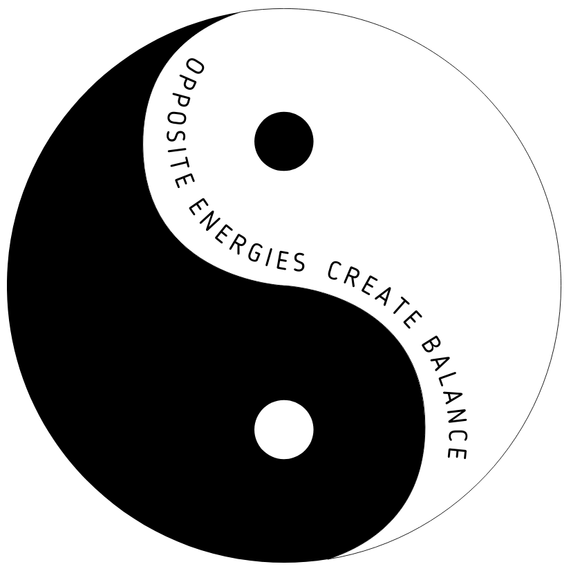 Yin-Yang Symbol für innere Balance Challenge