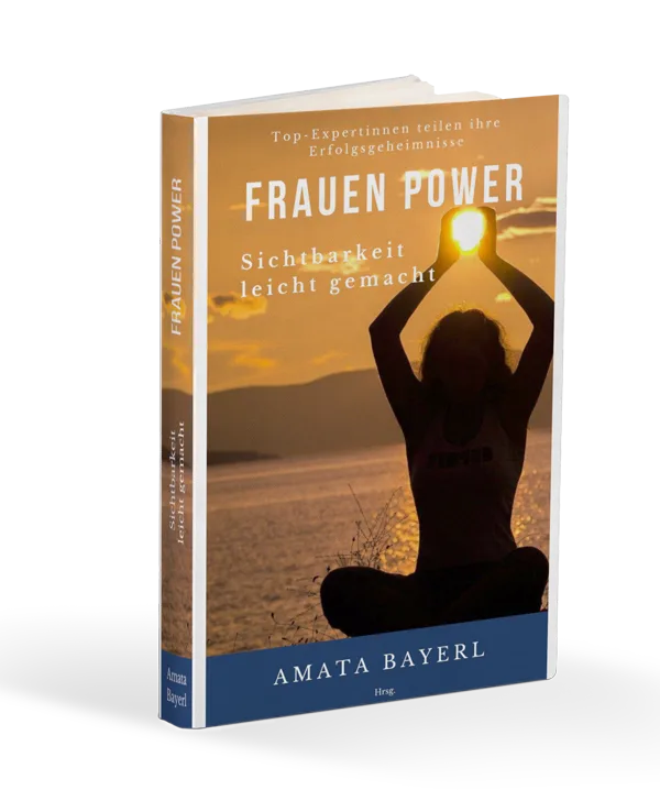 Frauenpower Buch Cover mit Frau die Sonne hält, Untertitel Sichtbarkeit leicht gemacht
