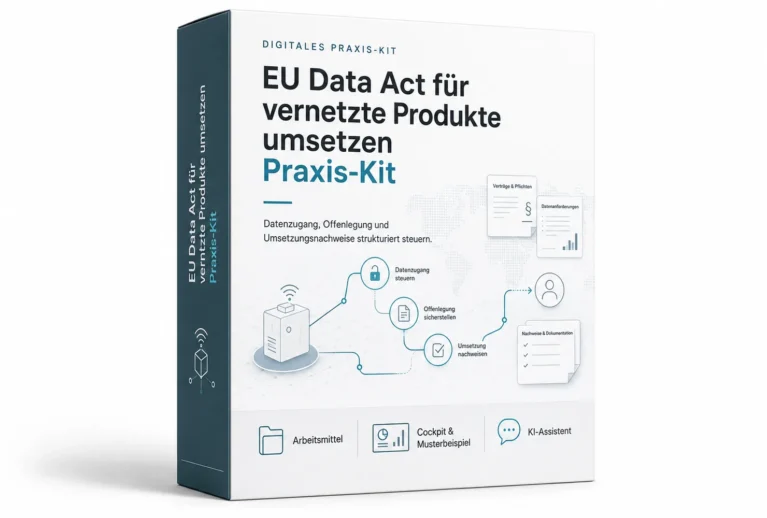 EU Data Act für vernetzte Produkte umsetzen – Toolkit mit Vorlagen